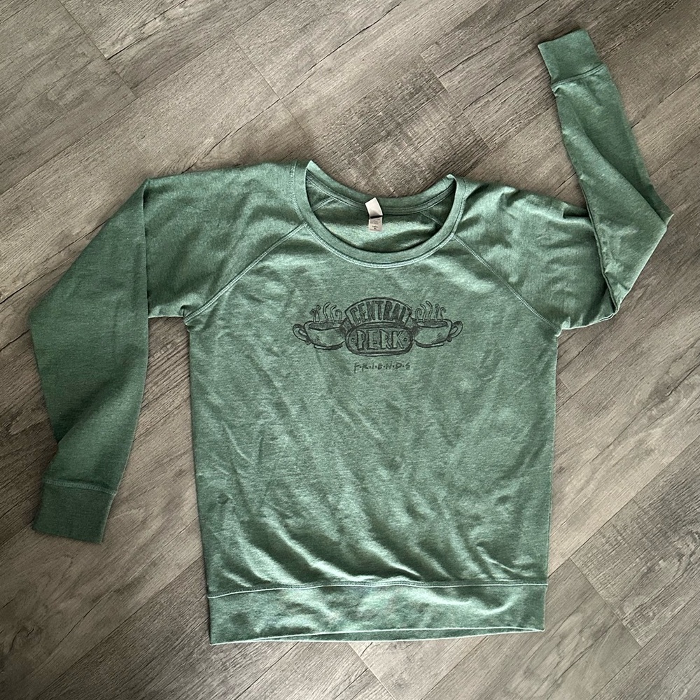 Womens friends central perk logo French terry long sleeve tee size XL - Picture 2 of 10
